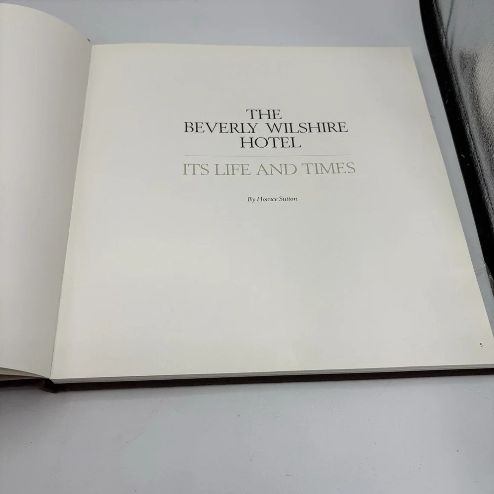 The Beverly Hills Wilshire Its Life & Times Horace Sutton 1989 1st Ed HC Vintage